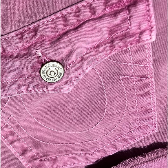 True Religion Overdye Jayde Button Fly Boyfriend Short in Punch Size 29 - Picture 9 of 9
